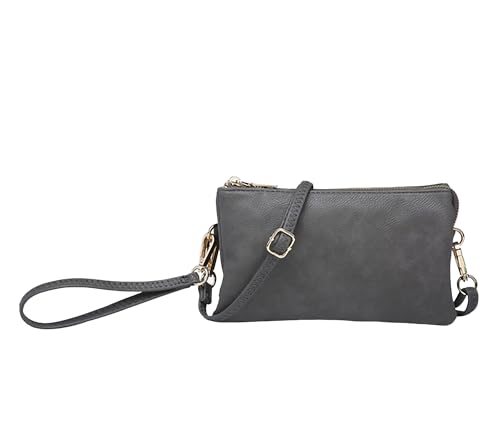 Image of JEN & CO. Riley Small Crossbody Bags Vegan Leather Wristlet Wallets Clutch Purses Shoulder Handbag for Women