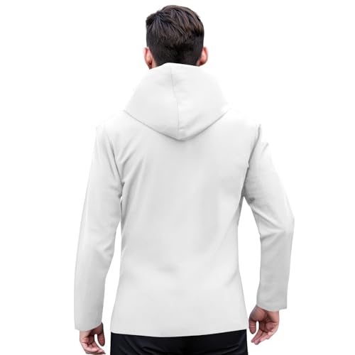 Rain Jacket Men,Rain Jacket Fall Lightweight Waterproof Raincoat Windbreaker Outdoor Hooded Trench Coat2