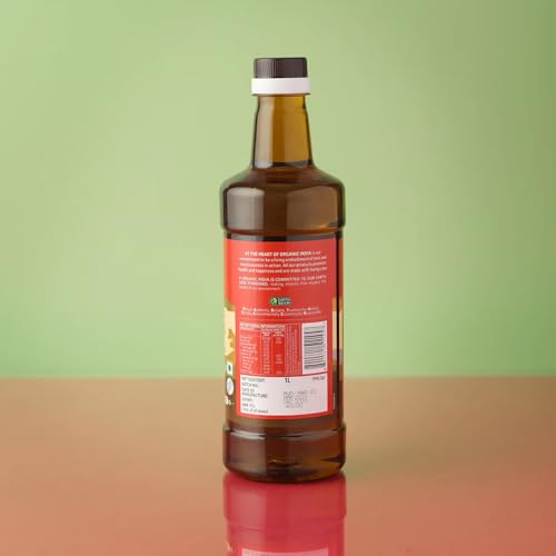 Image of Organic India Mustard Oil, 1000ml | Lab Tested on 250+ Parameters | Certified Organic| Cold Pressed Oil | Kachi Ghani Sarso Ka Tel with Natural Flavour | Perfect for Daily Cooking and Healthier living