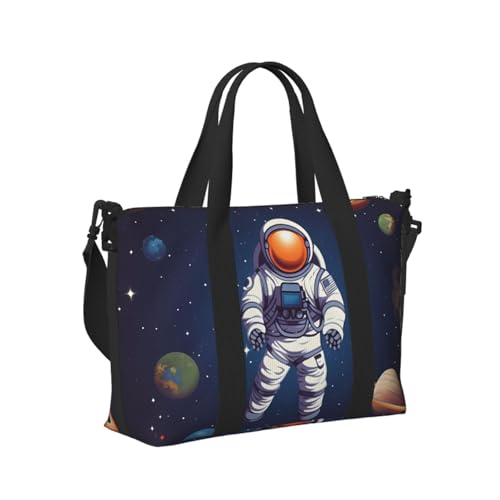 Travel Duffel Bag for Women, Large Shoulder Weekender Overnight Bag, Sport Gym Bag for Men, Carry On Tote Bags, Space Astronaut Luggage Bag for Travel Essentials2