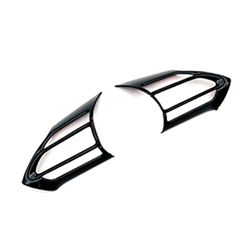 NIUNIUFU 新型 ヤリスクロス 10系 専用 ステアリングパネル ステアリングカバー ハンドルスイッチ カバー ガーニッシュ アクセサリー爪キズ防止 内装パーツ yaris cross 2020年9月~ ABS製 簡単取付 右左2P【ブラック】YLC