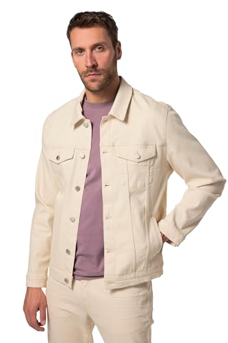 Veste denim grande taille JP 1880 coupe trucker ajustée pour homme fort