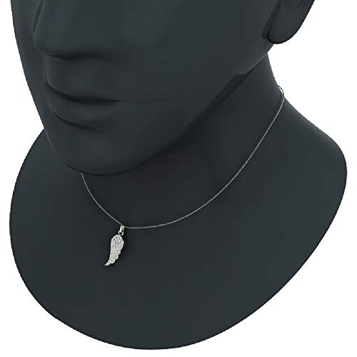 Glitz Design Angel Wings 14K Gold Diamond Necklaces For Women-Girls Charm W/O Chain Gift Box Authenticity Cards (I,I1) #TOP1