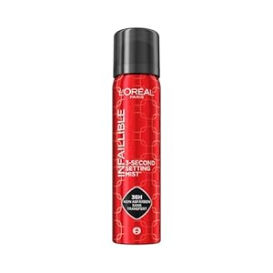 L’Oréal Paris Setting Spray zum Fixieren von Make up, Transferfest in 3 Sekunden, Fixier-Spray für bis zu 36 Stunden Halt, 3-Second Setting Mist, 1 x 75 ml