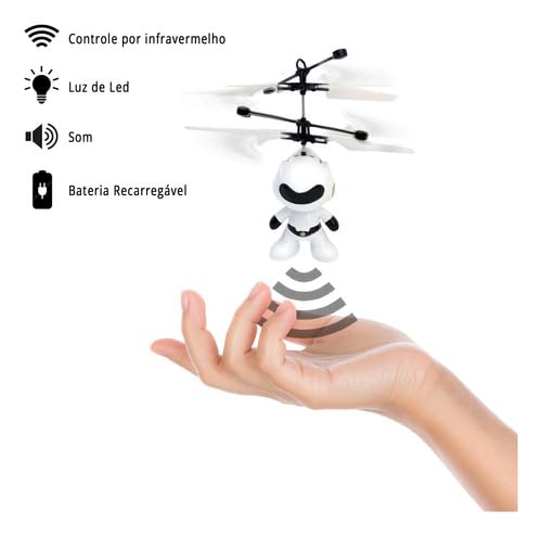Mini Drone Robô Helicóptero Voador Infravermelho, Brinquedo
