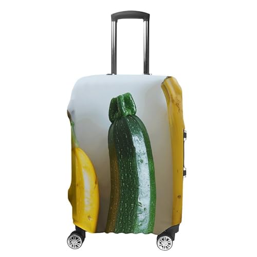 Housse de bagage lavable courgettes et bananes - Protection élastique valise anti-rayures L