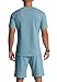 MLANM Mens Tracksuit Set 2 Piece Outfits Casual Summer Fashion Short Sleeve T Shirt and Short Sets L-Blue