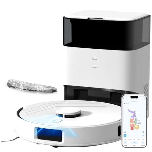 Robot Vacuum and Mop Self-Emptying with 12,000Pa No-Collision Obstacle Avoidance, Carpet Detection, Anti-Tangle Brushes, 240 Mins, 75-Day Capacity, No-Go Zones, Home Mapping, App/Alexa Control,T30+ by BOTLUXE - Used condition - US$270.74
