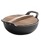 Construction épaissie : le corps et la base du pot présentent une conception double épaissie qui garantit non seulement la robustesse mais permet également une circulation de la chaleur à 360 degrés.Cela évite un chauffage inégal qui pourrait provoquer des taches insuffisamment cuites ou brûlées.