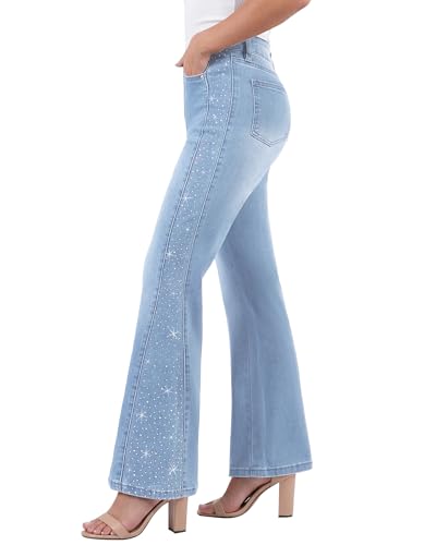 GRAPENT Embellished Jeans for Women Festival Outfits Womens Wide Leg