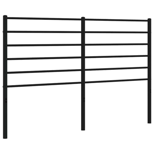 vidaXL Cabecero de Metal Negro 135 cm, cabecero de Cama, cabecero de Metal, cabecero para Cama de Matrimonio, cabecera de Cama, Cabezal de Cama