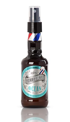 Beardburys Sea Salt Spray Ocean - Spray de Agua Marina para el Cabello, Aumenta el Volumen sin Apelmazar, Fijación y Nutrición, Acabado Mate y Efecto Natural (100 ml)