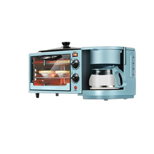 Bivoyudトースター、家庭用多機能サンドイッチ朝食機、ロースター、コーヒーメーカー、トースター、三役コーヒーポットロースター、バーベキュー調理、上下ヒーター、タイミング機能付き、温度調節機能付き、バーベキュートレイ付き、トースト、多機能、高火力、統合、休日、休日、朝食と昼食 (ブルー) Bivoyudトースター、家庭用多機能サンドイッチ朝食機、ロースター、コーヒーメーカー、トースター、三役コーヒーポットロースター、バーベキュー調理、上下ヒーター、タイミング機能付き、温度調節機能付き、バーベキュートレイ付き、トースト、多機能、高火力、統合、休日、休日、朝食と昼食 (ブルー)