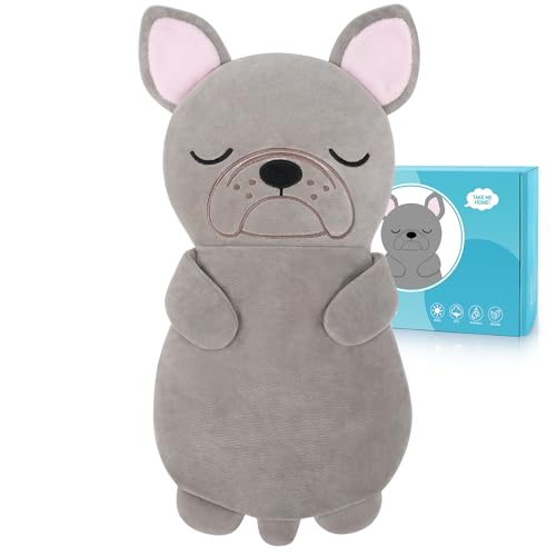 Coussin chauffant pour crampes menstruelles peluche bouledogue soirée cocooning