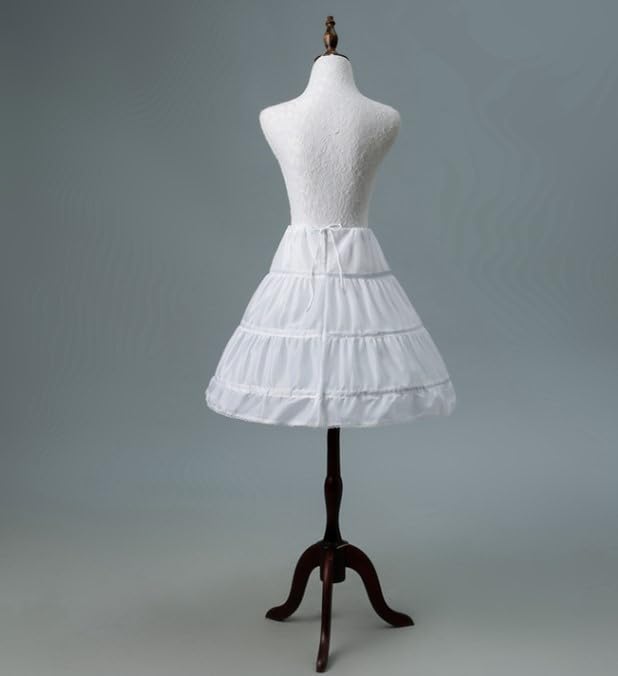 Girls' 1 2 3 Hoops Petticoat Full Slips Flower Girls Crinoline Skirts Ball Gowns 2-7 Year Old3