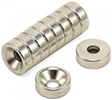 Neodymium Magnet for Arts, Crafts, Model Making, DIY, Hobbies, Office and Home - 12mm dia x 4mm thick x 4.2mm c/sink - 2.5kg Pull - North - Pack of 10