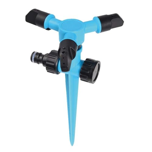 Arroseur de pelouse à 3 bras avec piquet - Arroseur de jardin rotatif à 360° - Système...