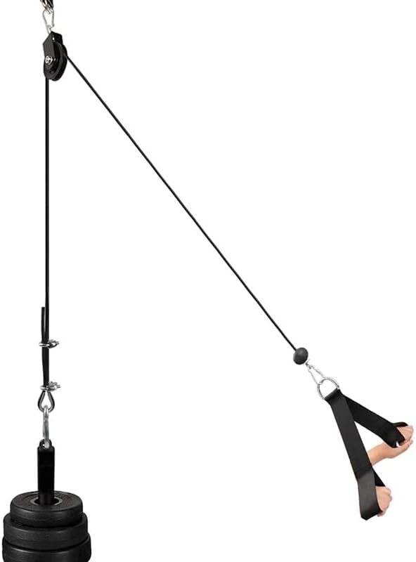 Fitness Pulley Cable,Adjustable Gym Cable Pulley System Replacement Fitness Cable for Pulley,5Mm Pulley Cable for Gym - (Color: Black)