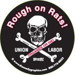 10 Rough on Rats Skull & Crossbone Hardhat Stickers K-27 S-72