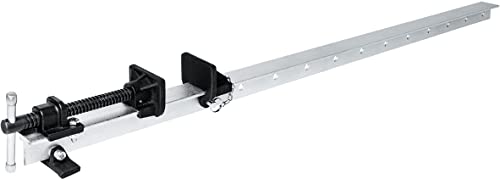 BESSEY Türenspanner TB100 mit T-Profil 40 x 40 x 5 mm, Spannweite 1200 mm Backenmaße 66 mm breit 43 mm hoch, Mit angehängtem Arretierungsbolzen, Gewicht 5,07 Kg