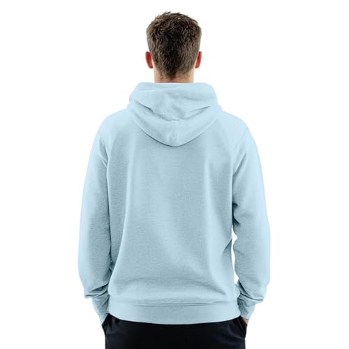 Oversized Hooded Sweatshirt Men Tall Lightweight Streetwear Plain Hoodie Fleece Pullover Sweater with Kanga Pockets2