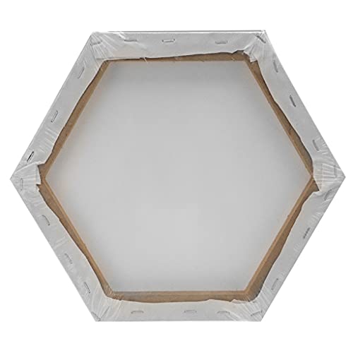 Peinture bricolage artisanat : plateau bois blanc hexagonal pour techniques mixtes