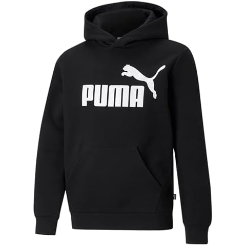 PUMA Boys' Big Logo Black Hoodie Cover