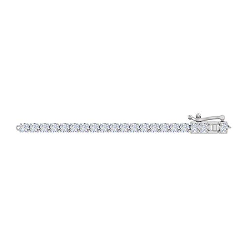 Finerock 4 Carat Diamond Tennis Bracelet In 14K Yellow Gold (7 Inch) - Igi Certified (I1-I2 Clarity) #TOP1