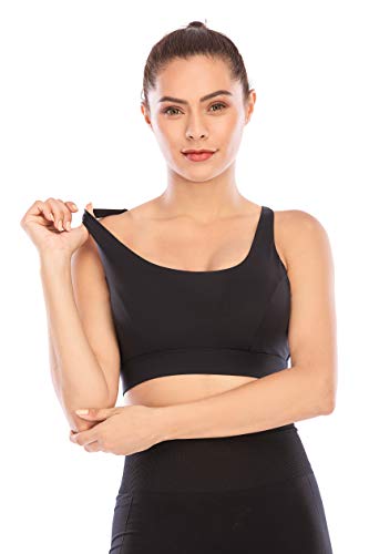 Image of RUNNING GIRL Sports Bras for Women,Padded Sports Bra Tank Top Sexy Crisscross Back High Impact Longline Workout Yoga Bra