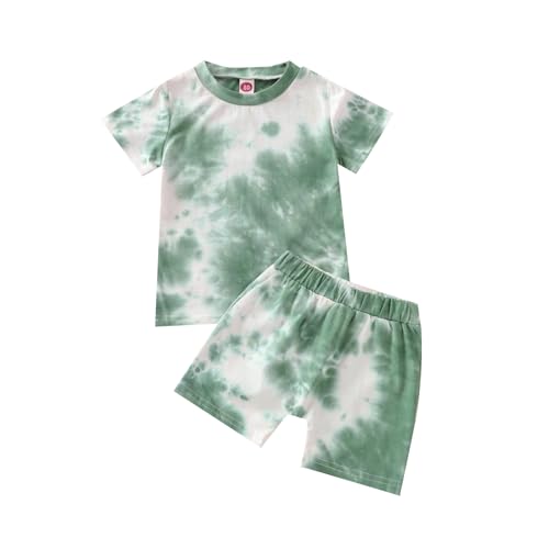 Image of Aruzig Toddler Baby Boy Summer Outfits Short Sleeve T-Shirt and Shorts 2Pcs Clothes Set for Boys