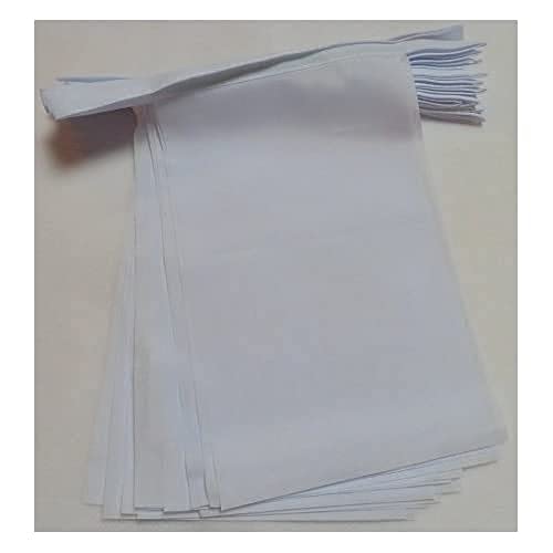 AZ FLAG - Guirlande Drapeau Unicolore Blanc - 6 Mètres Avec 20 Fanions De Couleur Blanche De 21x14 cm - Petits Drapeaux 100% Polyester - 60g