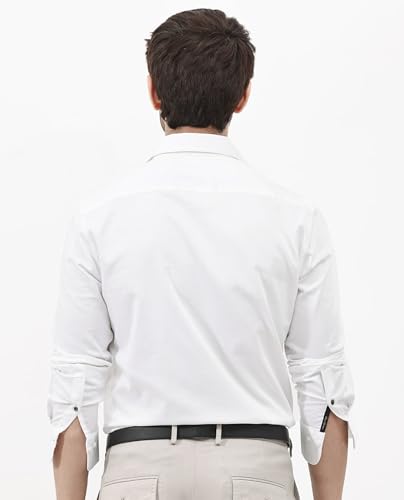 Image of Rare Rabbit Men Regular Fit Solid Beige Satin Long Sleeve Button Shirt