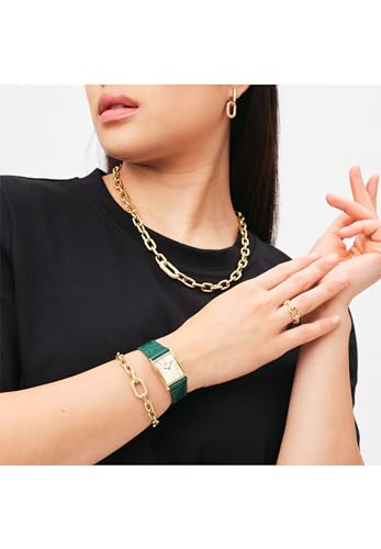 Image of Daniel Wellington Crystal Link Silver Chunky Chain Necklace for Women