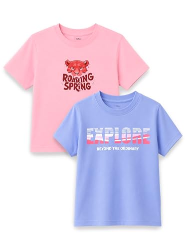 Image of Kidbea Bamboo Unisex Kids T-Shirt Ultra-Soft Premium Half Sleeve Graphic Tee for Boys & Girls, Casual Summer Wear for Toddlers & Kids
