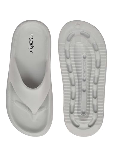 Image of HEALTH FIT Super Soft Lightweight Anti-Skid Flip-Flops Chappal for Foot Pain Relief & Comfortable Slippers & Classic Ultra Soft | Waterproof & Everyday Slip-on & Relaxing Footwear for Women HF09