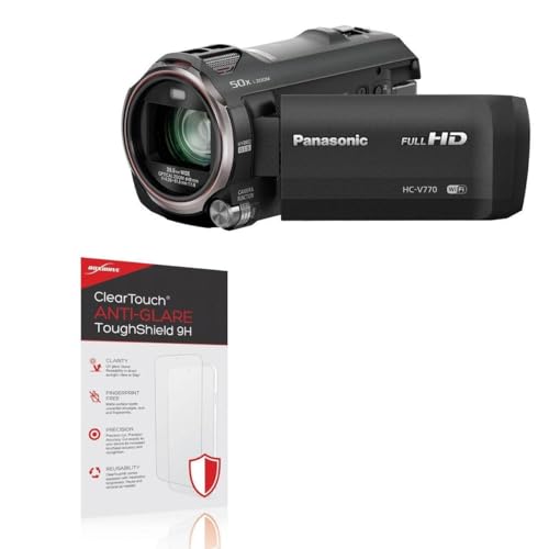 BoxWave Screen Protector Compatible With Panasonic HC-V770 - ClearTouch Anti-Glare ToughShield 9H (2-Pack), Anti-Glare 9H Tough Flexible Film Screen Protector