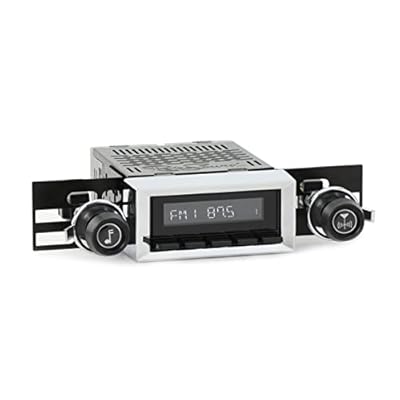 Retro Manufacturing HB-116-117-37-73 Hermosa Direct-Fit Radio for Classic Vehicle Black Face and Buttons and Chrome Bezel