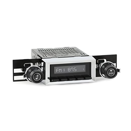 Retro Manufacturing HB-116-117-37-73 Hermosa Direct-Fit Radio for Classic Vehicle (Black Face and Buttons and Chrome Bezel)