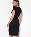 KRISP Vestido Moda Mujer Fruncido, Negro (6678), 36, 6678-BLK-08