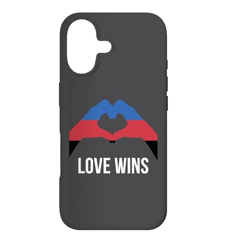 �|���A�����[ �t���b�O Love Wins Heart Polyamorous �X�}�z�P�[�X iPhone 17 �p