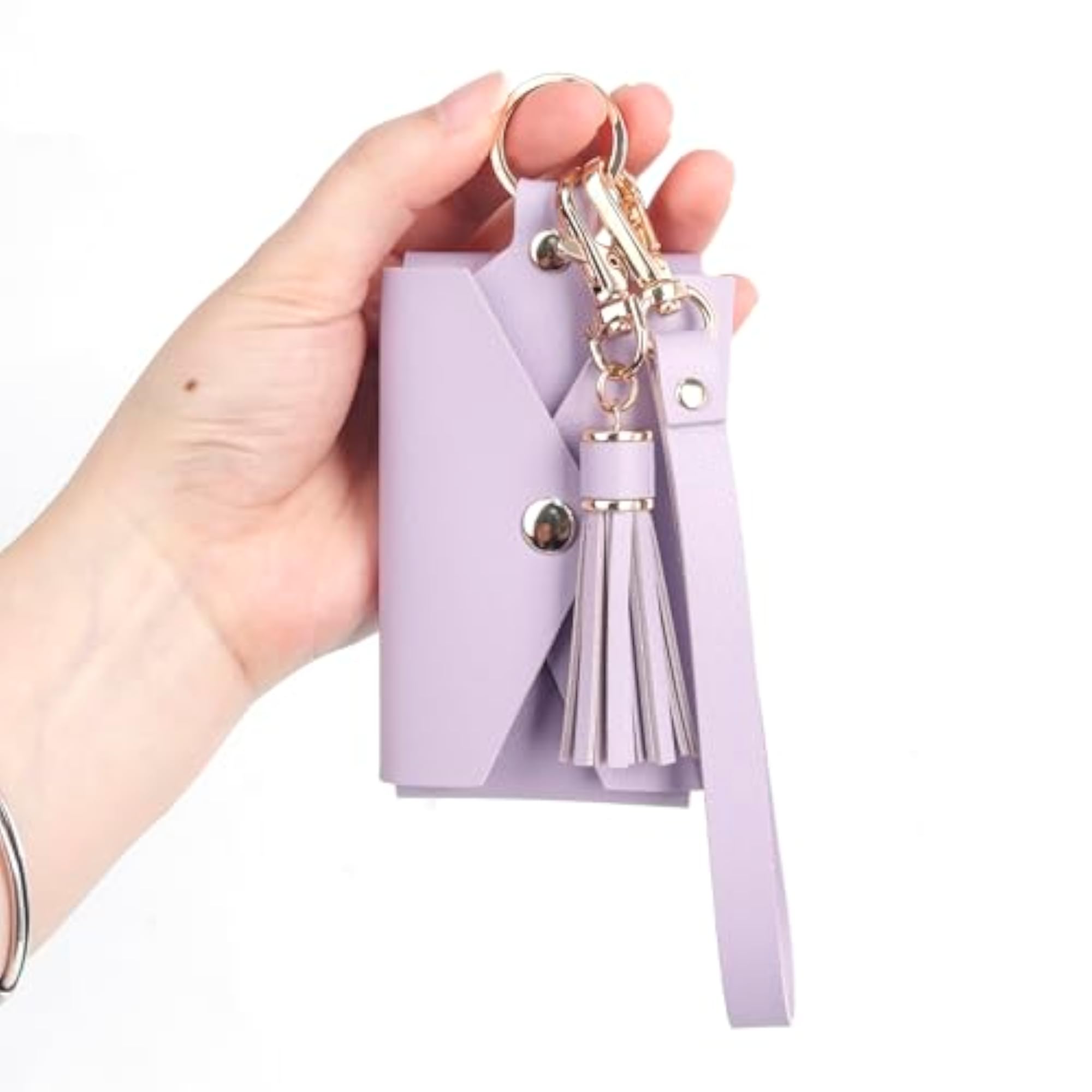 Instant Mini Film & Card Snap Button Tassel Leather Wallet