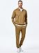 JMIERR 2025 Mens Loungewear Sets Long Sleeve Sweatshirt Fall Trendy Tracksuit & Oversized Jogger Sweatpants with Pockets, Khaki, S