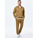 JMIERR Men's Track Suits 2 Piece Outfits Quarter Zipper Polo Shirt Tracksuit & Joggers Sweatpants Sweatsuit Sets - Image 2