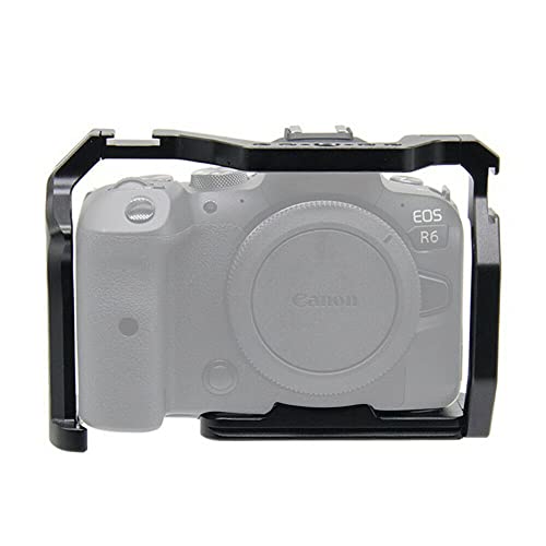 Image of CNC Aluminum DSLR Camera Cage Extension Frame Cold Shoe for Canon R5 R6 R5C DSLR Camera