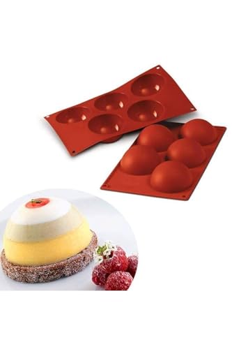 Tinky Winky Yarım Küre Yuvarlak Silikon Kalıp 5'li Çok Renkli