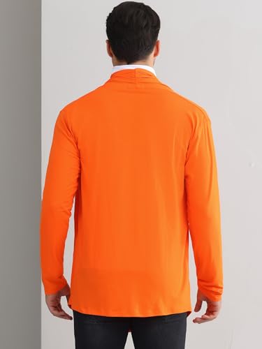 Lars Amadeus Cardigan for Men's Ruffle Shawl Collar Long Sleeve Open Front Lightweight Drape Cape Overcoat3