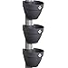 Price comparison product image elho Vibia Campana Drainpipe Clicker 40 - Flower Pots for Outdoor - 100% Recycled Plastic - Set of 3 - Ø 21.6 x H 16.3 cm - Black/Anthracite
