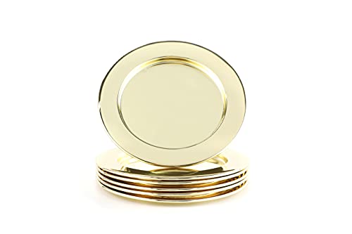 ECHTWERK Set di sottobicchieri in acciaio inox, sottobicchieri per bevande, portabicchieri, sottobicchieri rotondi per bicchieri, tazze, candele, Ø circa 8 cm, edizione oro, 6 pezzi