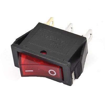 Interrupteur AC 15A 250V haute performance avec bouton rouge SPST