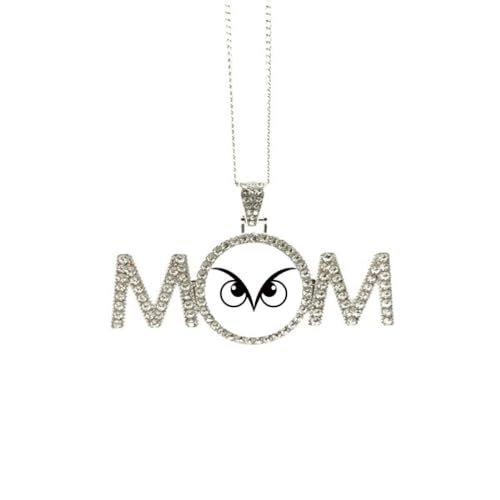 Collier Fête des Mères : motif vectoriel noir, cadeau idéal pour maman et mamie taille M